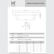 Cable Beach Walnut & Solid Brass Drawer Handles gallery detail image