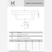 Cable Beach Walnut & Solid Brass Drawer Handles gallery detail image
