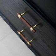 Cable Beach Walnut & Solid Brass Drawer Handles gallery detail image