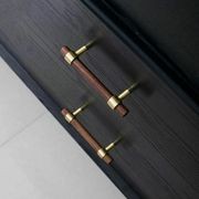 Cable Beach Walnut & Solid Brass Drawer Handles gallery detail image