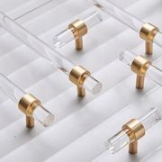 Paris Acrylic & Brass Drawer Pull Handles gallery detail image