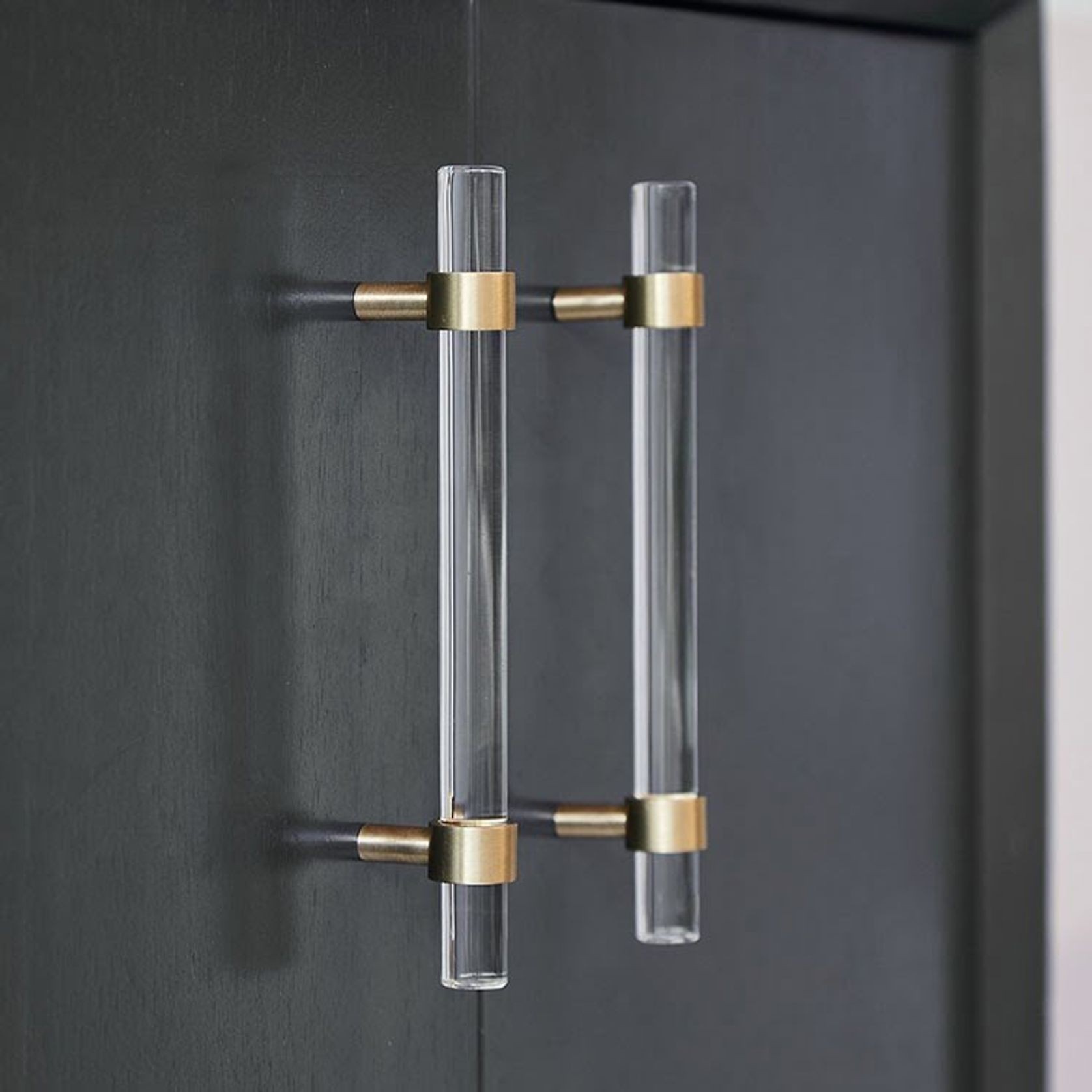 Paris Acrylic & Brass Drawer Pull Handles gallery detail image