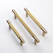 Kitchen Knurled handles solid Brass /aged antique brass Tallow Beach gallery detail image