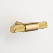 Kitchen Knurled handles solid Brass /aged antique brass Tallow Beach gallery detail image