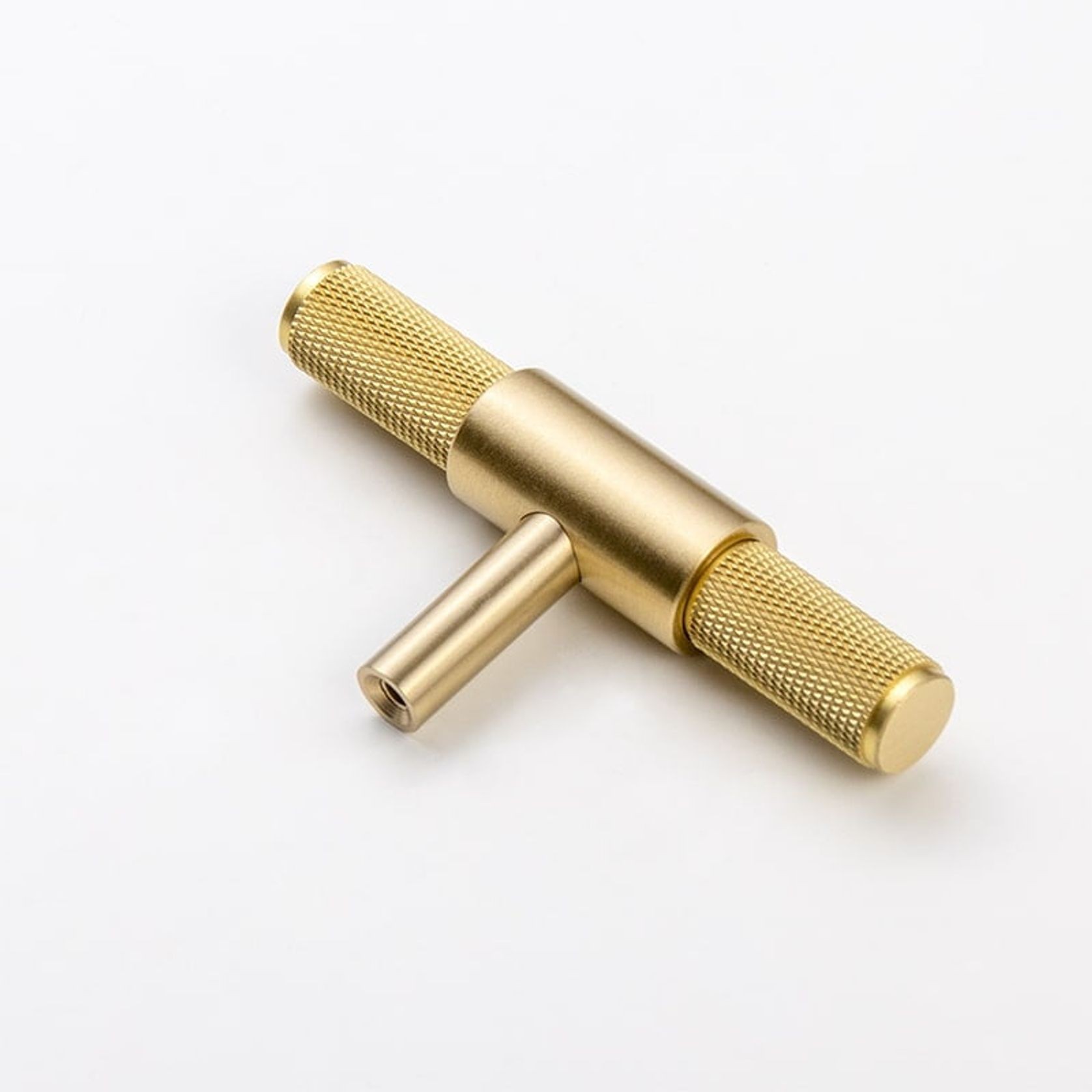 Kitchen Knurled handles solid Brass /aged antique brass Tallow Beach gallery detail image