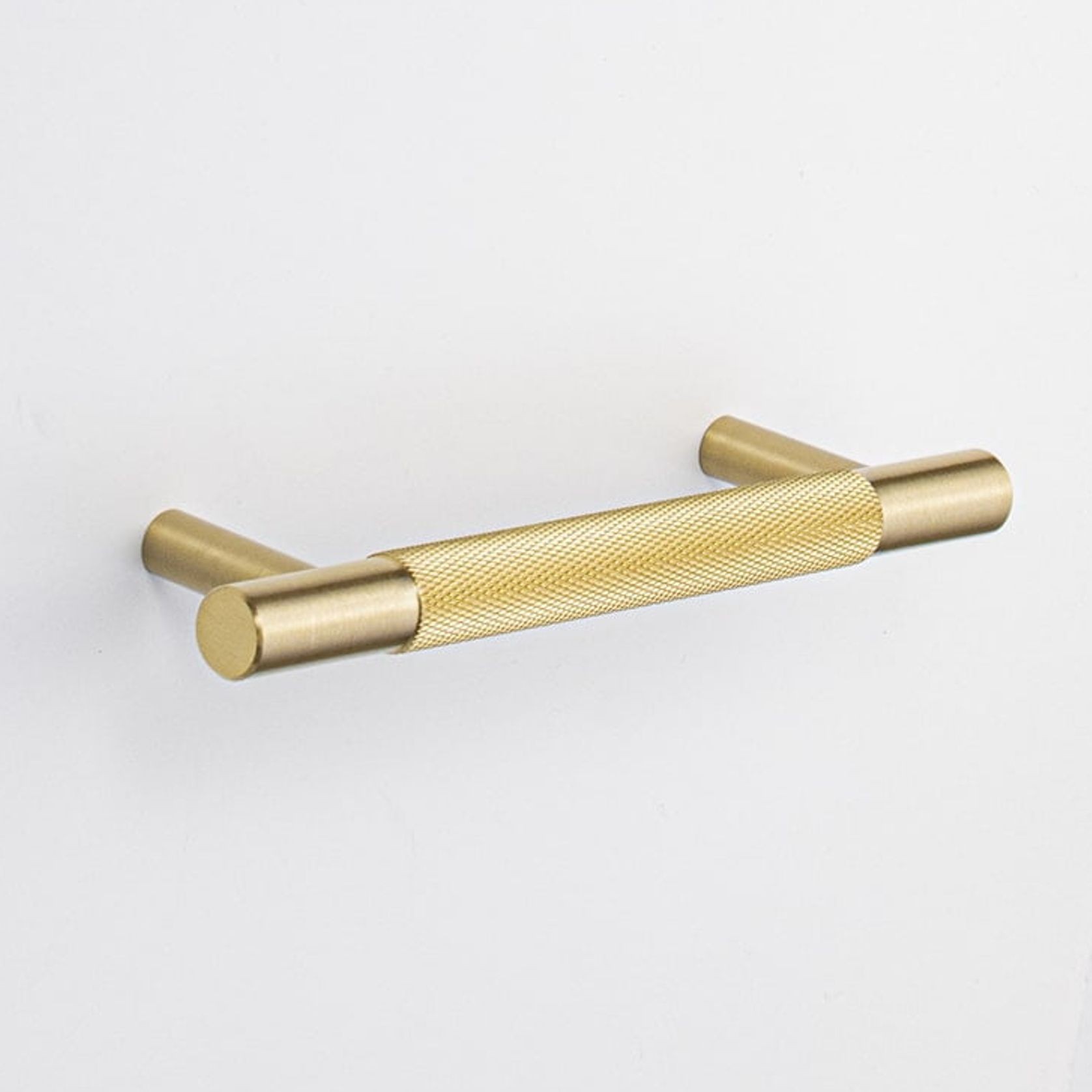 Kitchen Knurled handles solid Brass /aged antique brass Tallow Beach gallery detail image