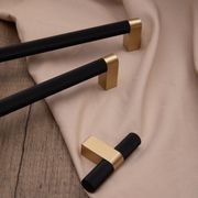 Vaucluse Black and Brass Drawer Handles gallery detail image