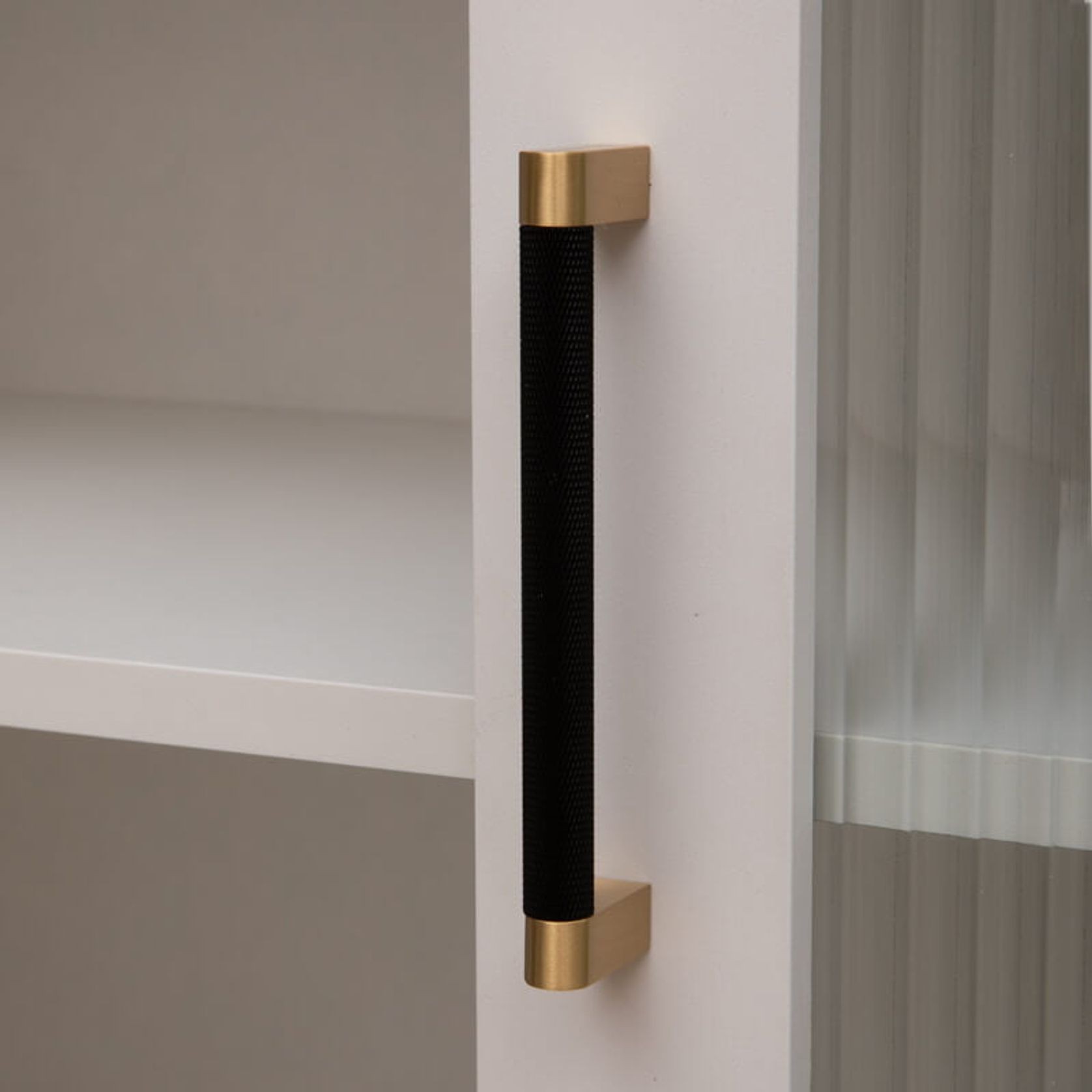 KT&CO Kitchen drawer handles matte black Brass Vaucluse gallery detail image