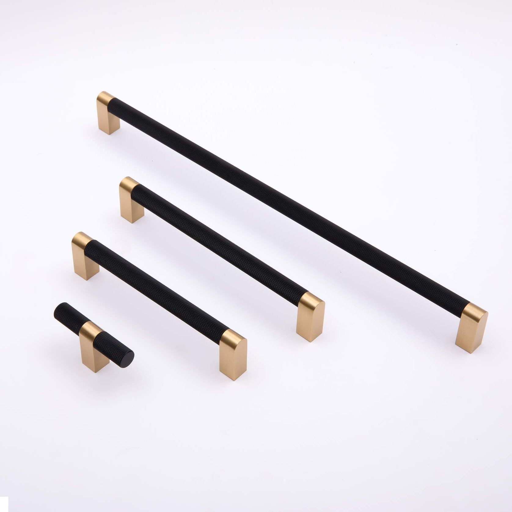 Kt&Amp;Co Kitchen Drawer Handles Matte Black Brass Vaucluse gallery detail image
