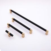 Kt&Amp;Co Kitchen Drawer Handles Matte Black Brass Vaucluse gallery detail image