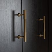 Kitchen Cabinet Handles Antique Aged Brass Rose Bay gallery detail image