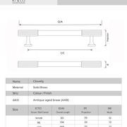 Kitchen Cabinet Handles Antique Aged Brass Rose Bay gallery detail image