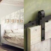 Brio Open Bar Rail Timber 80 2000mm Stainless Steel For Top Hung Straight Sliding Panels OBF80-20 gallery detail image