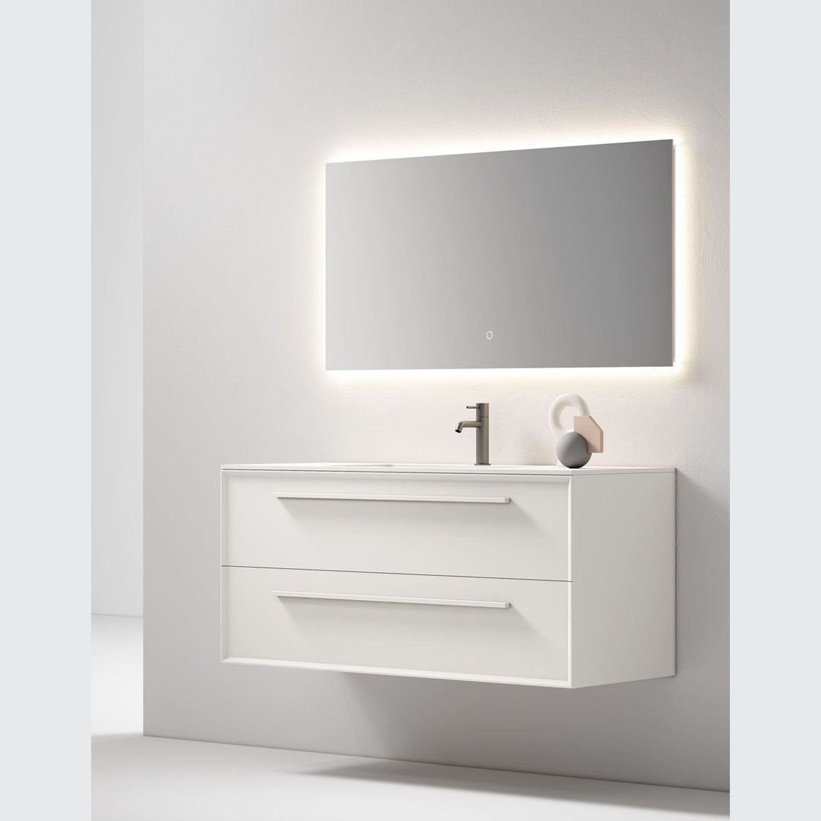 Brun 900 - Matte White Vanity gallery detail image