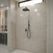 Mira Brushed Gunmetal Curved Shower Arm gallery detail image