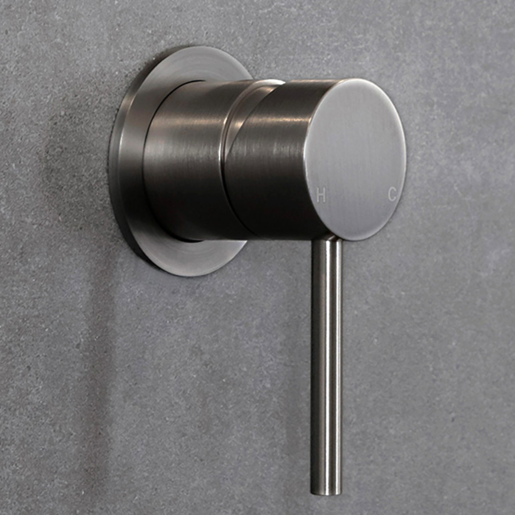 Mira Brushed Gunmetal Wall Mixer gallery detail image