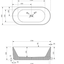 V-Groove Round Bath Matte White gallery detail image