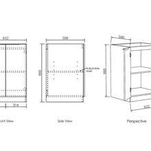Otti Byron Black Oak 650mm Base Laundry Cabinet gallery detail image