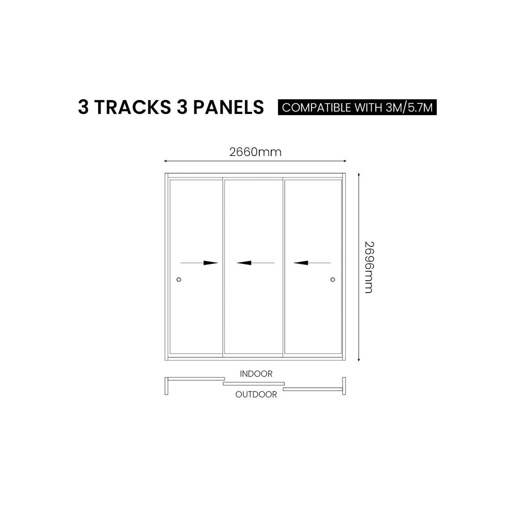 Glass Sliding Door For Baltic Wall Mounted Pergola gallery detail image