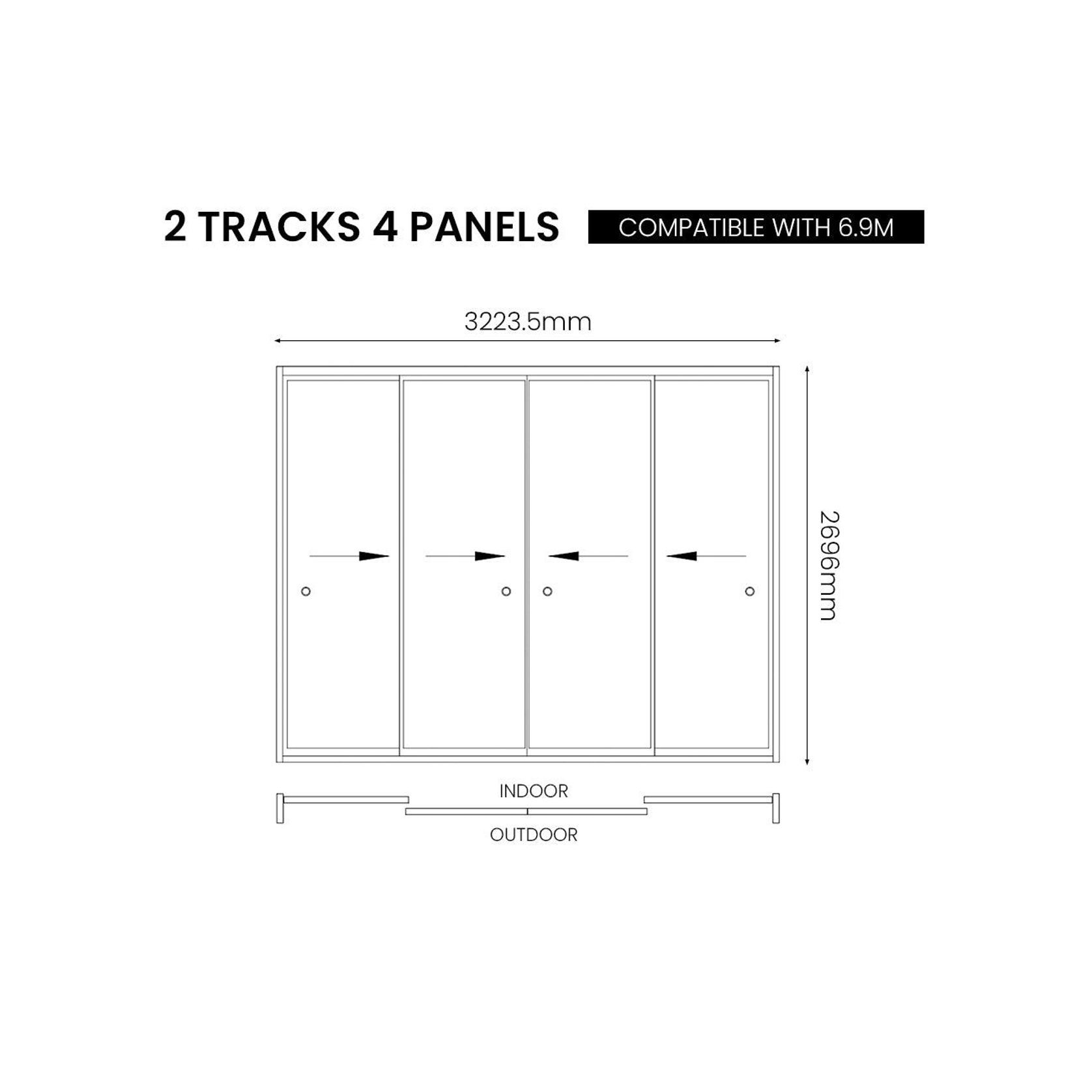 Glass Sliding Door For Baltic Wall Mounted Pergola gallery detail image