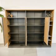 BAXTER Display Cabinet 190cm - Acacia & Carbon Grey gallery detail image