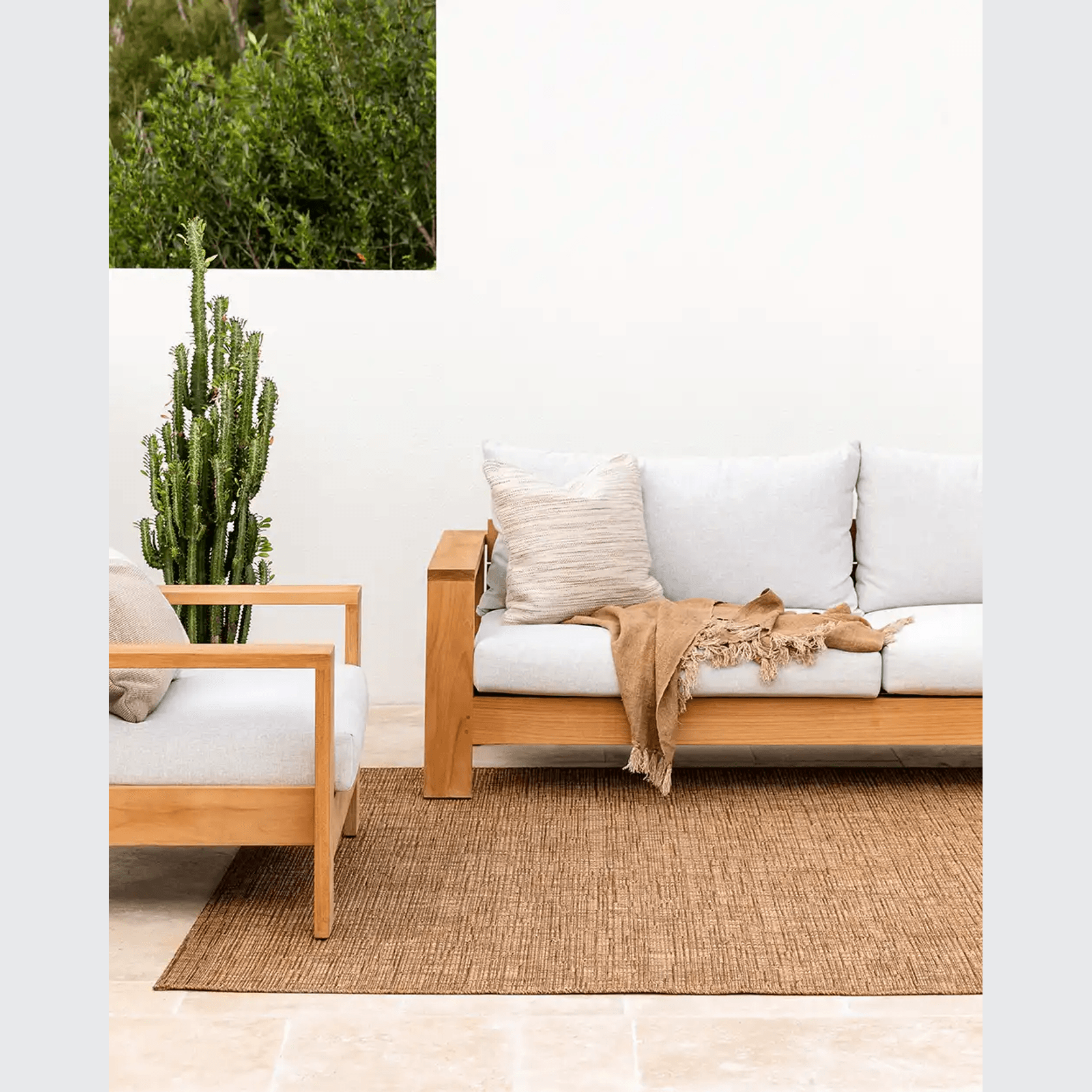 Baya Noumea Floor Rug - Teak | Indoor or Outdoor gallery detail image