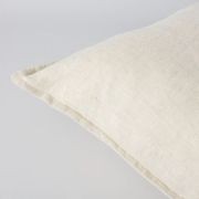 Baya Cassia Handwoven 100% Linen Cushion - Almond | Square gallery detail image