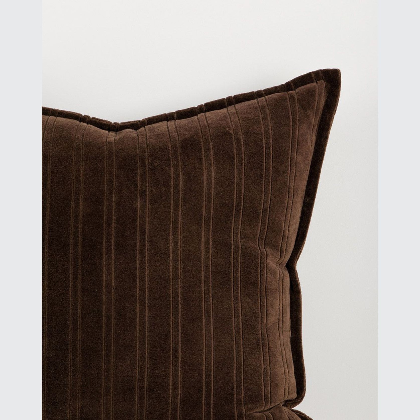 Baya Stria Cushion - Chocolate gallery detail image