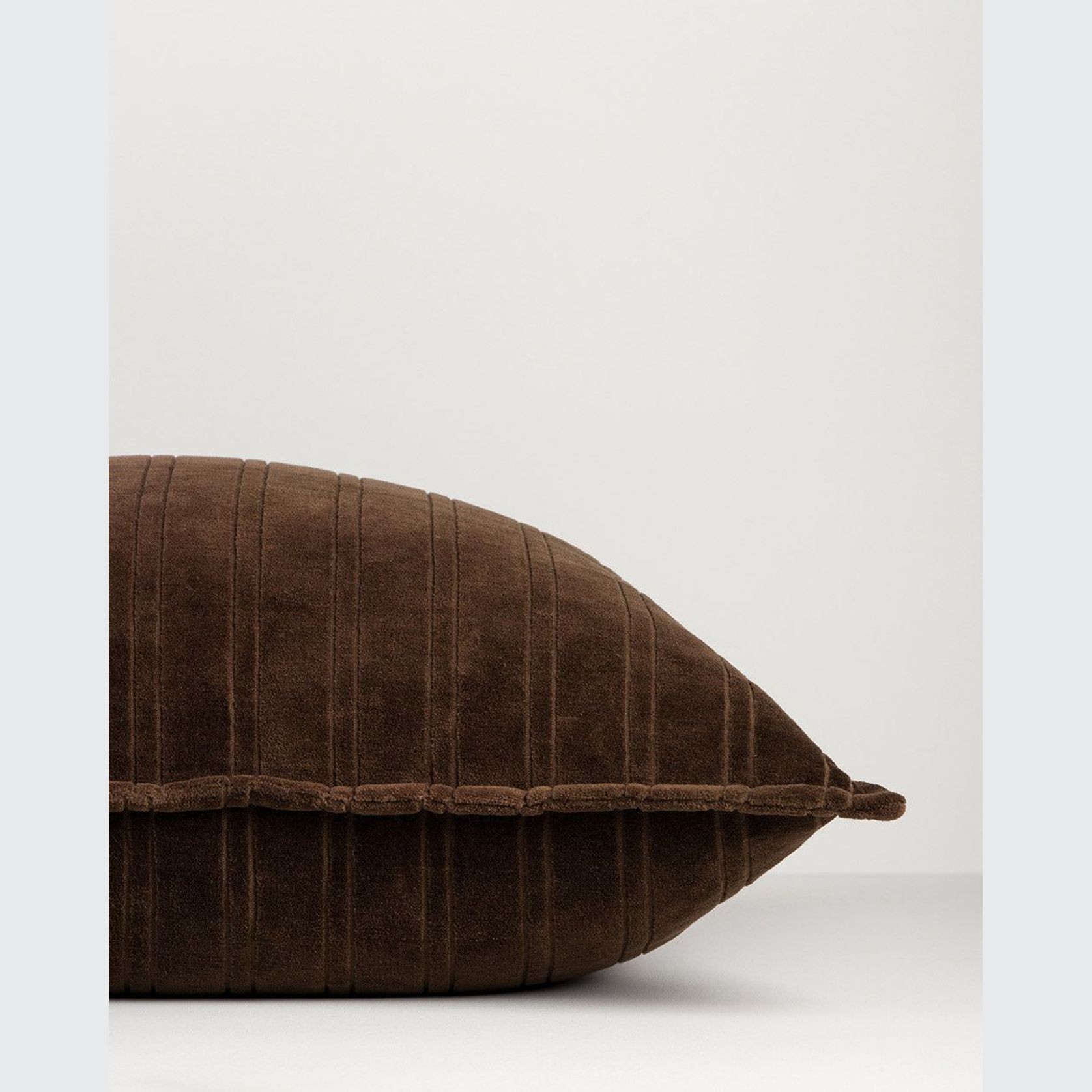 Baya Stria Cushion - Chocolate gallery detail image