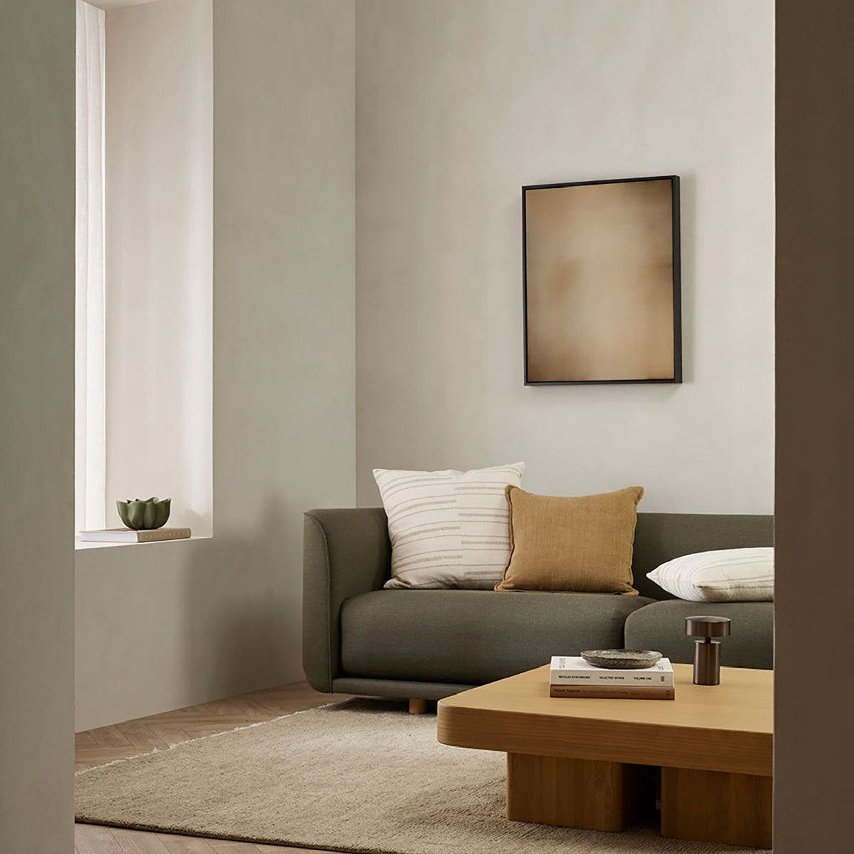 Baya Tanami NZ Wool Floor Rug - Fossil gallery detail image