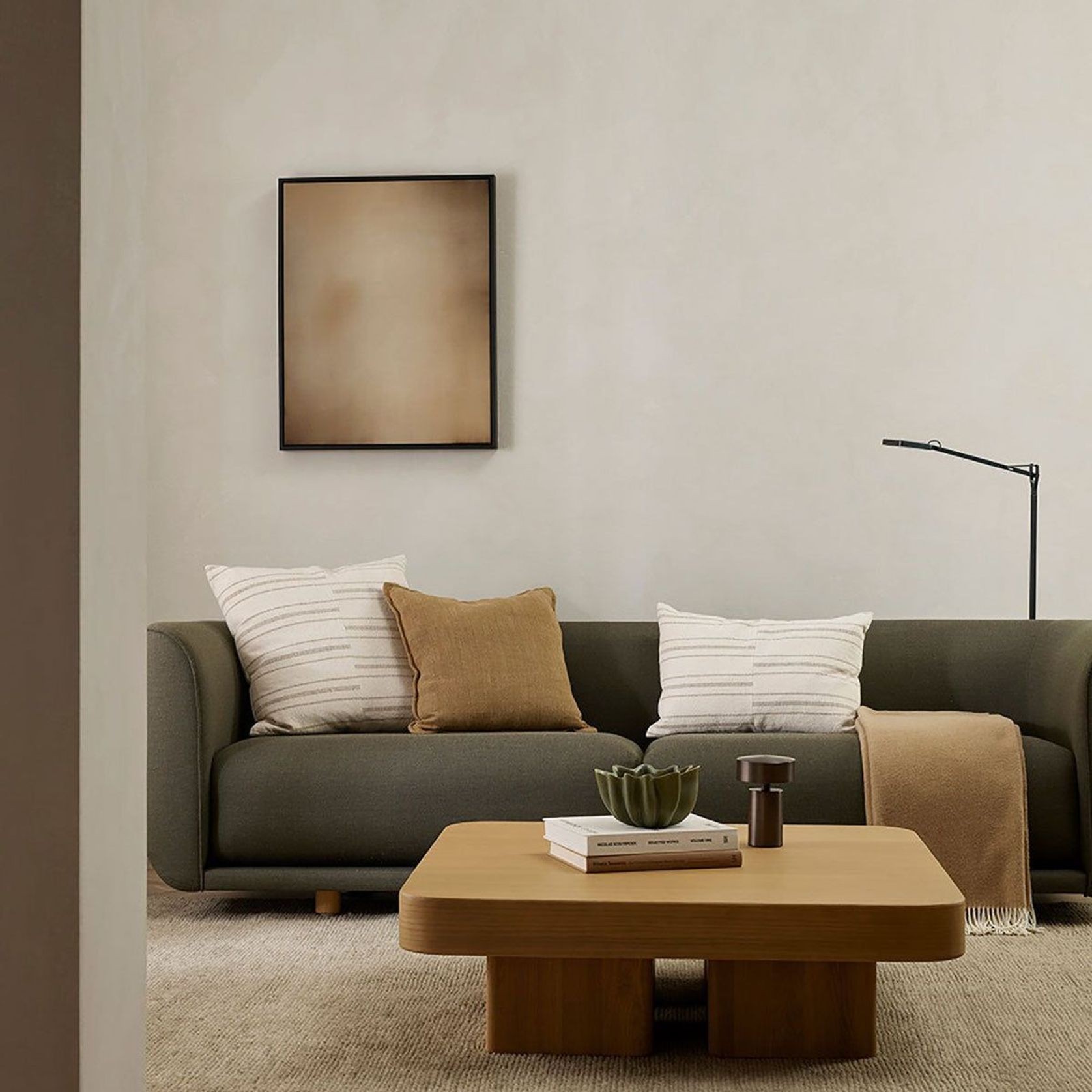 Baya Tanami NZ Wool Floor Rug - Fossil gallery detail image