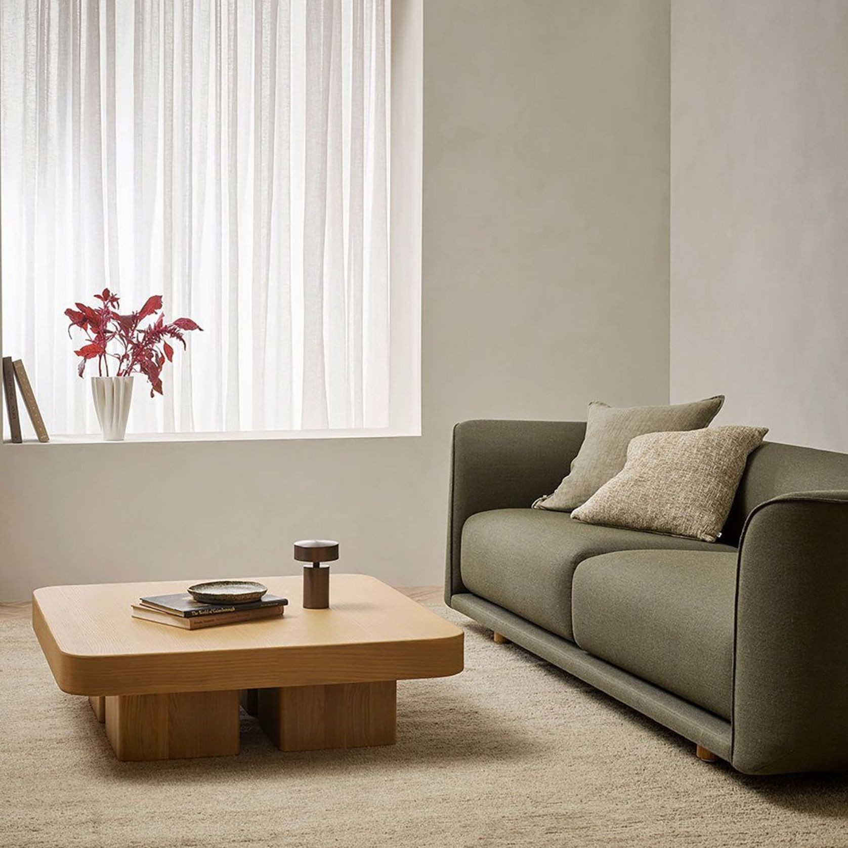 Baya Tanami NZ Wool Floor Rug - Fossil gallery detail image