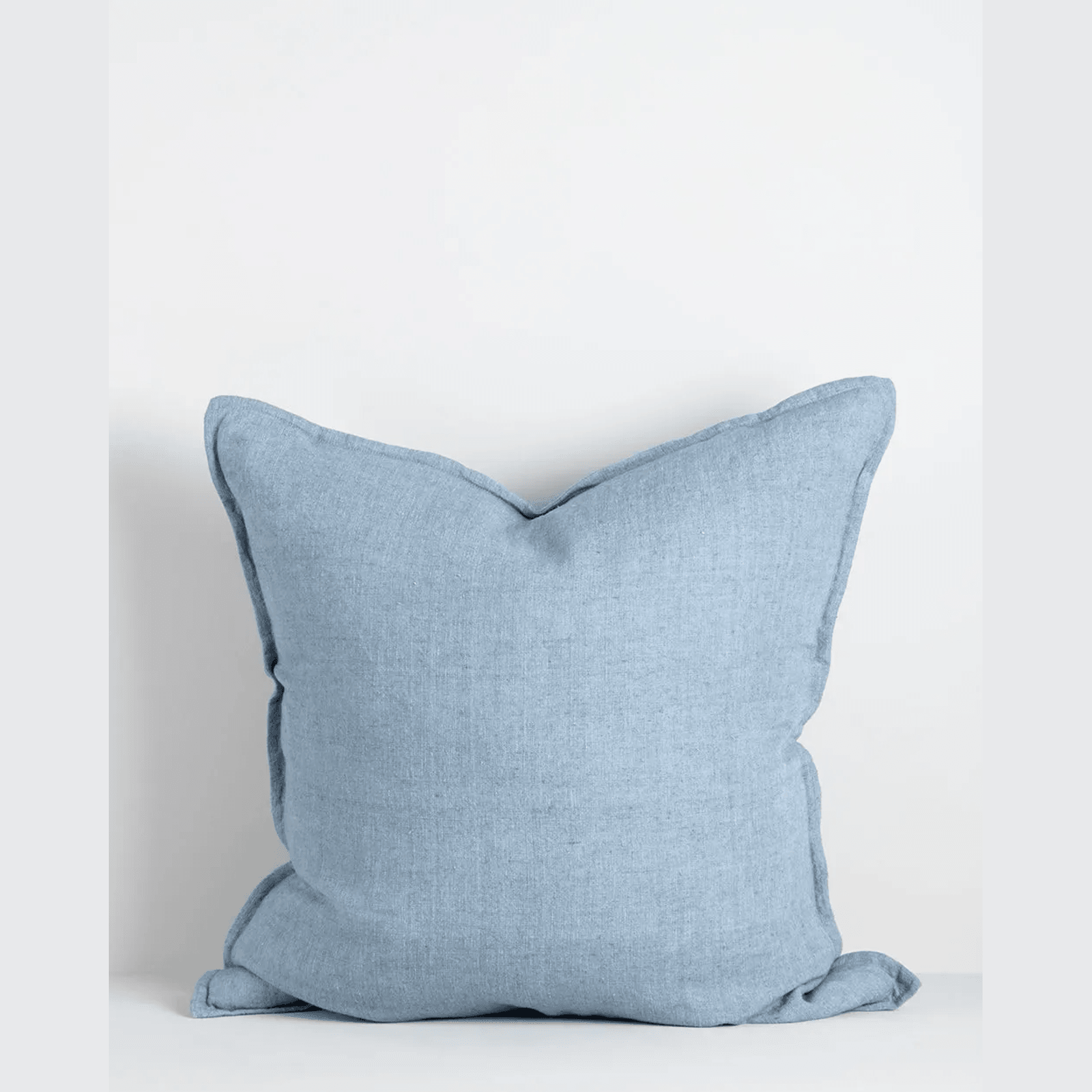 Baya Cassia Handwoven 100% Linen Cushion - Chambray | Square gallery detail image