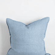 Baya Cassia Handwoven 100% Linen Cushion - Chambray | Square gallery detail image