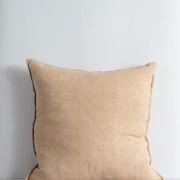 Baya Cassia Handwoven 100% Linen Cushion - Toasted Coconut | Square gallery detail image