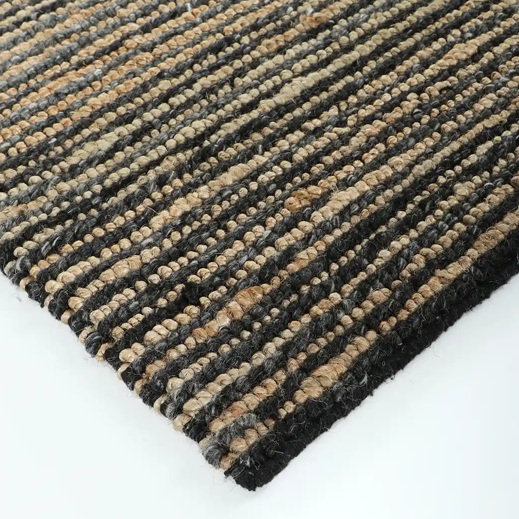 Baya Lima Entrance Mat - Charcoal/Natural | 50% Wool, 50% Jute gallery detail image