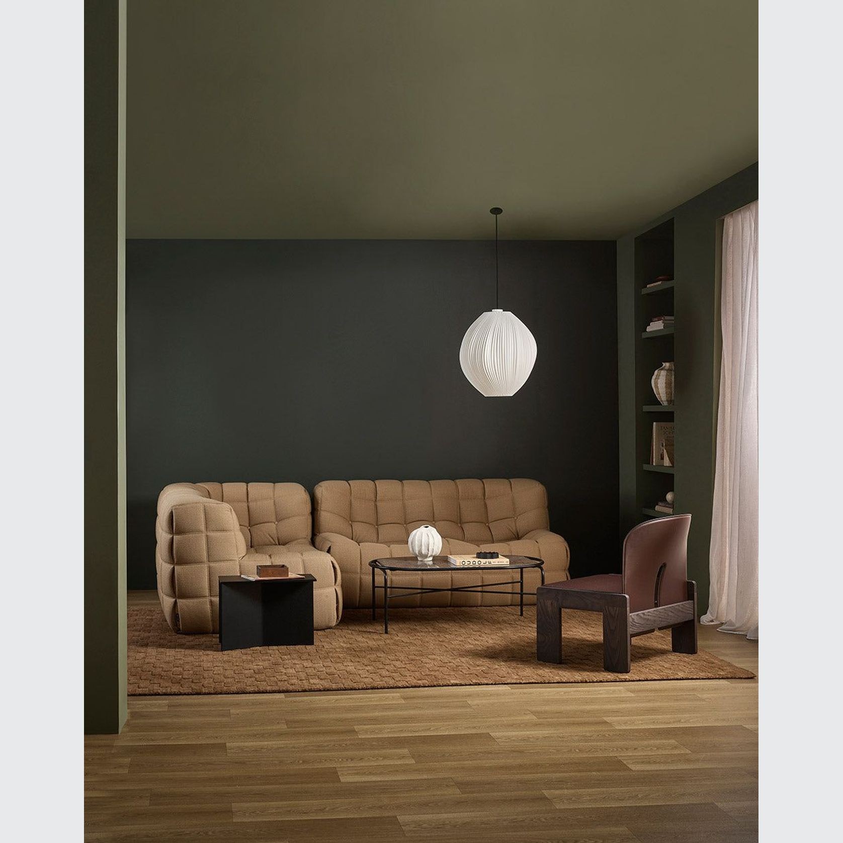 Baya Hugo NZ Wool Floor Rug - Toffee gallery detail image