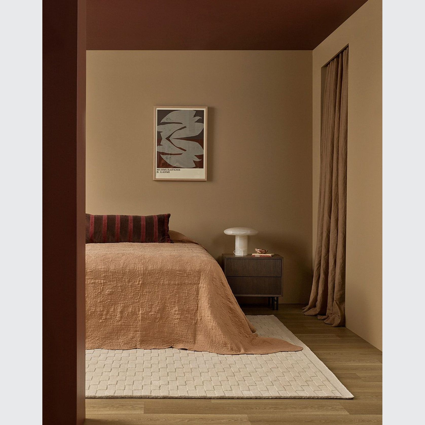 Baya Hugo Wool Floor Rug - Almond gallery detail image