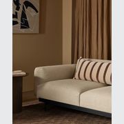 Baya Huxley Cushion -  Natural/Chocolate gallery detail image