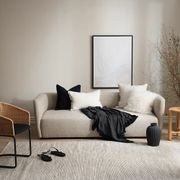 Baya Arcadia Handwoven Linen Cushion - Almond | Lumbar gallery detail image