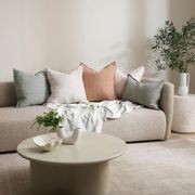 Baya Cassia Handwoven 100% Linen Cushion - Sage | Square gallery detail image