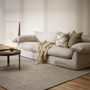 Baya Cassia Handwoven 100% Linen Cushion - Greige | Square gallery detail image