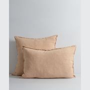 Baya Cassia Handwoven 100% Linen Cushion - Toasted Coconut | Square gallery detail image
