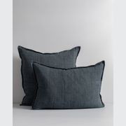 Baya Cassia Handwoven 100% Linen Cushion - Cloudburst | Square gallery detail image