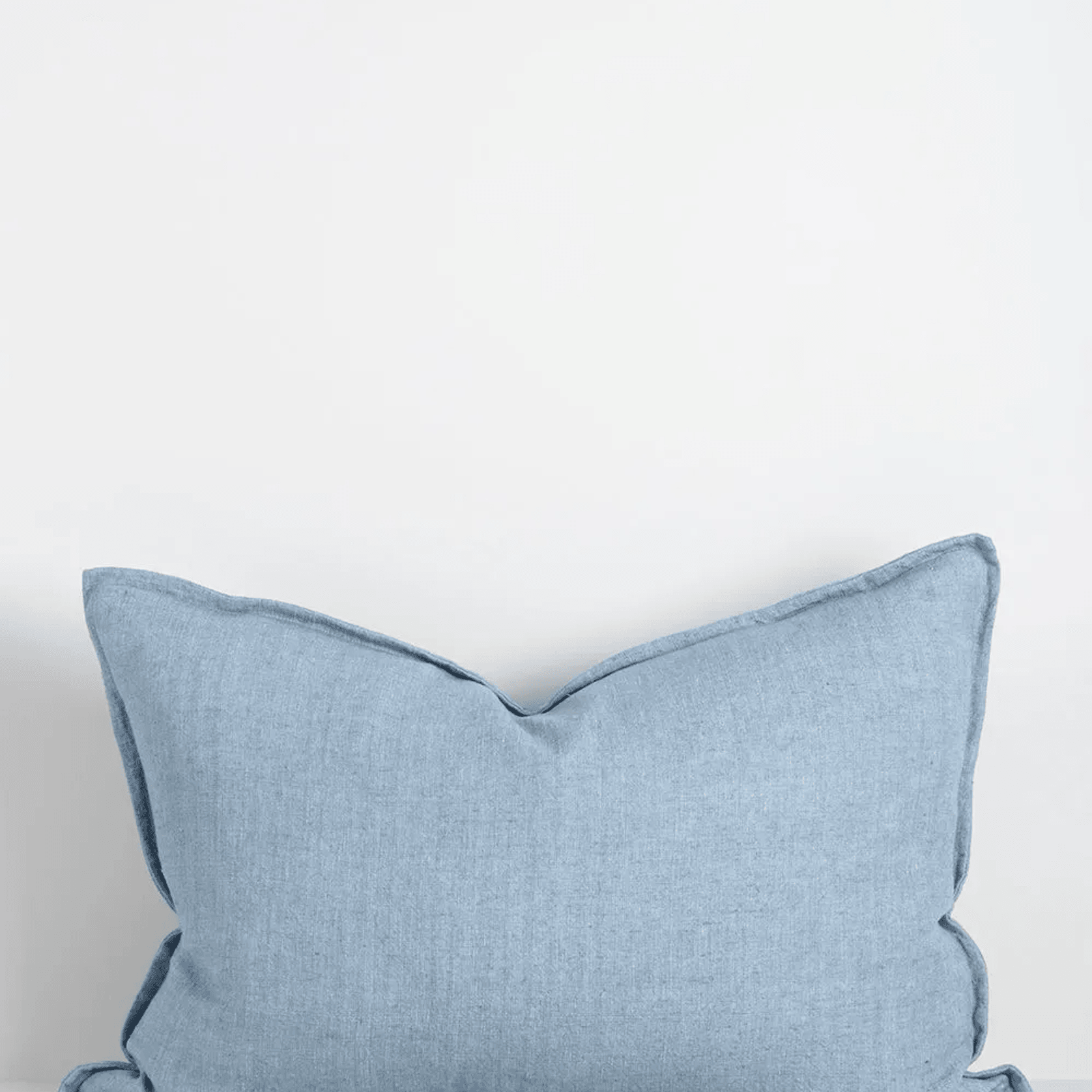 Baya Arcadia Handwoven Linen Cushion - Chambray | Lumbar gallery detail image