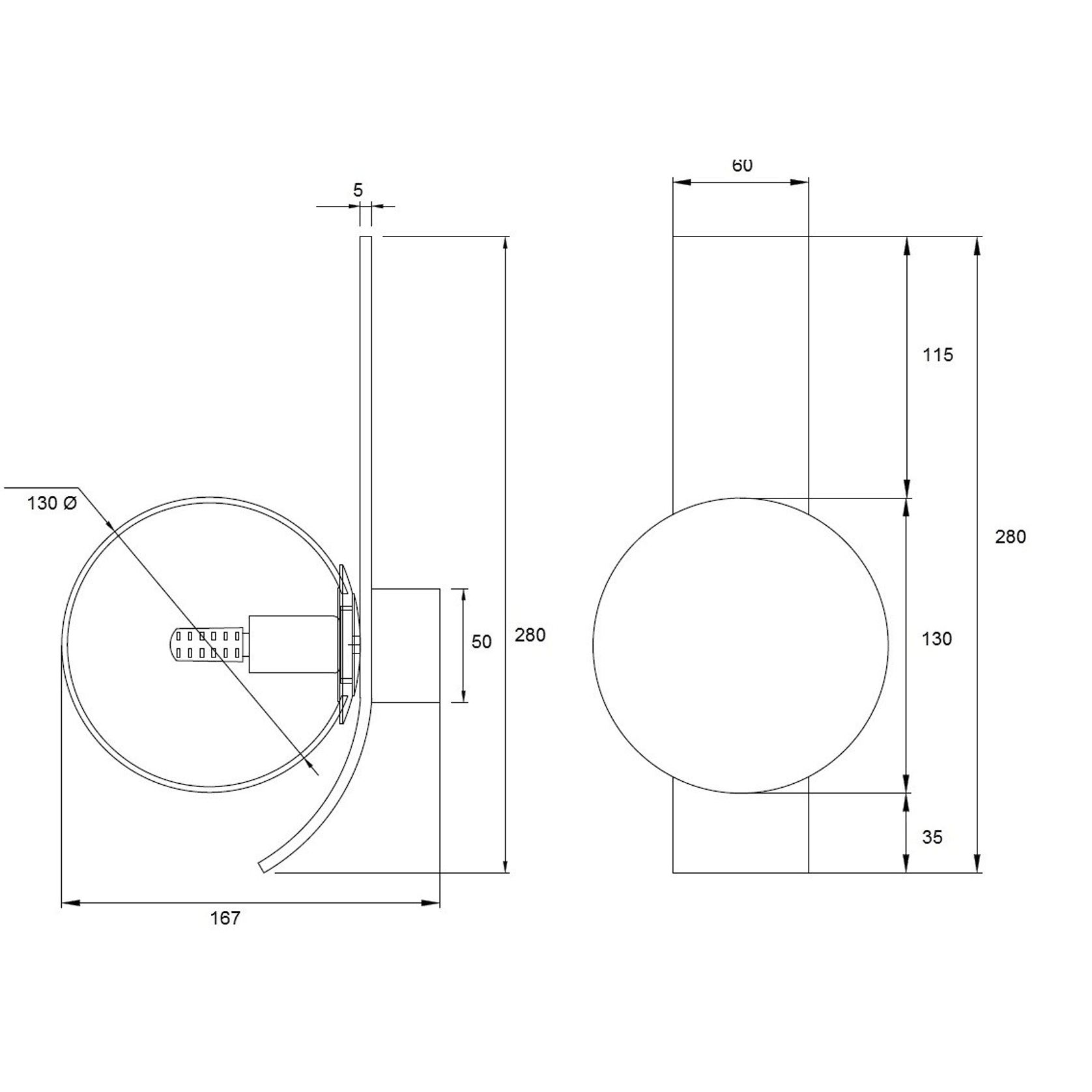 Belgrave Single Wall Light gallery detail image