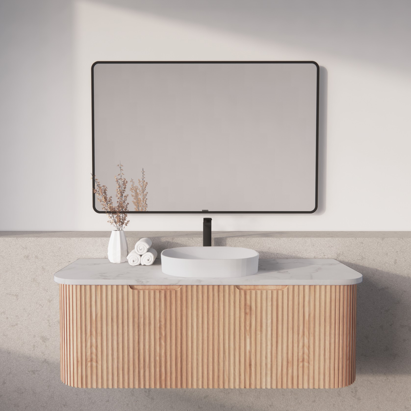 Riva Bergen Solid Timber 1200mm Single Bowl Wall Hung Vanity gallery detail image