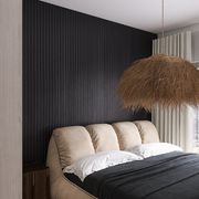 WOODFLEX Flexible Acoustic Wood Slat Wall Panel, Black Veneer - 2700mm x 600mm gallery detail image