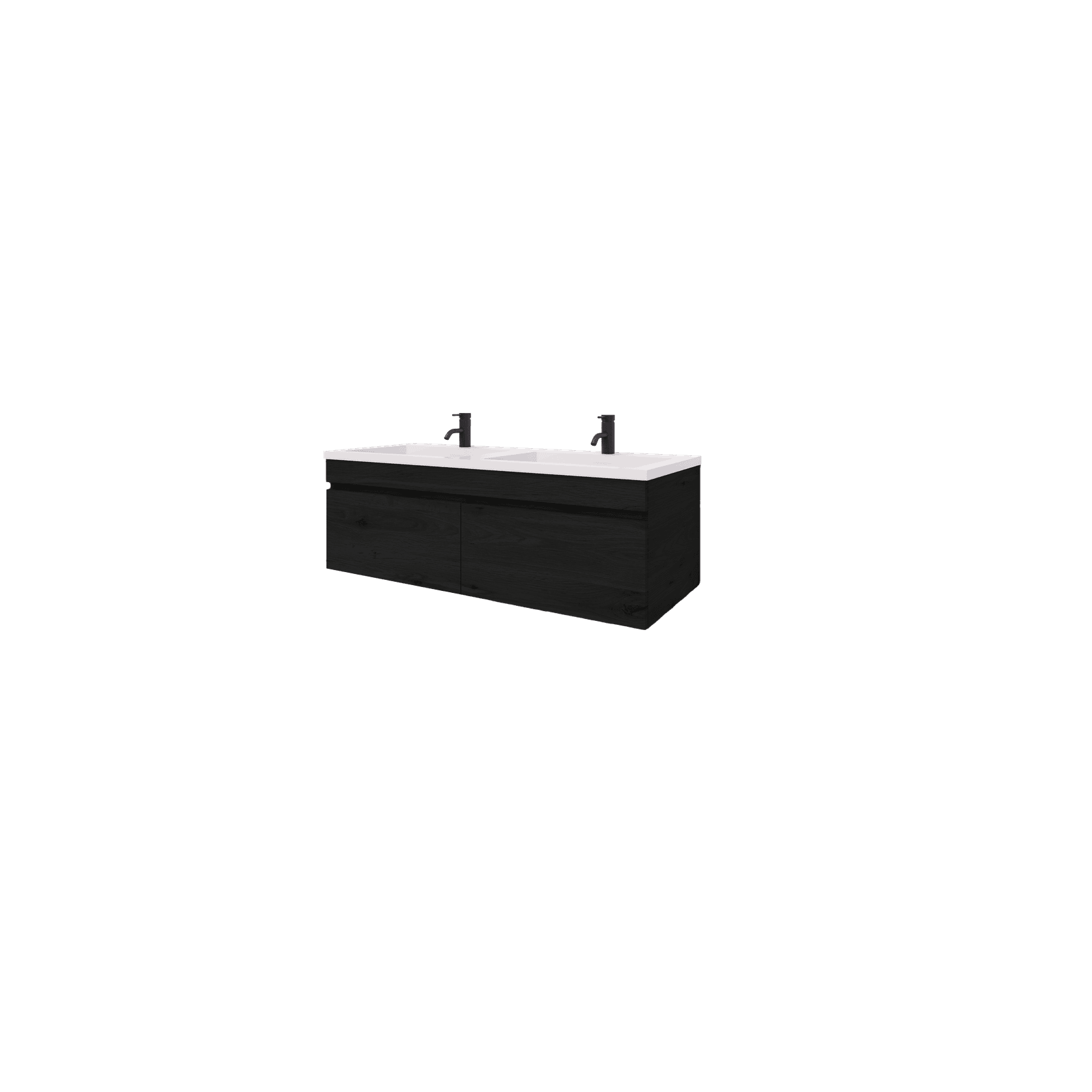 Code Lux 1500 Double Sink 2 Drawer Vanity - 5 Colours gallery detail image