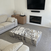 Block Coffee Table - Viola Calacatta Marble - Large | Natural Stone Co. gallery detail image